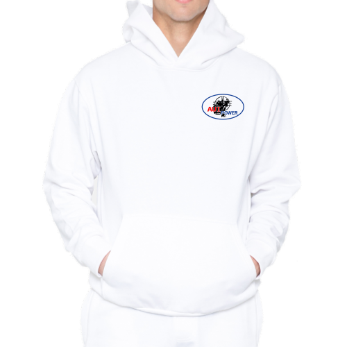 AUI - Embroidery Urban Pullover Hoodie - White